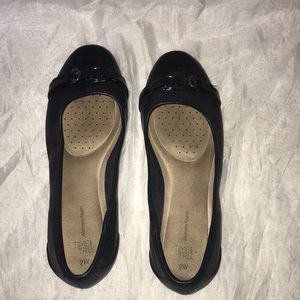 Black slip on shoes. Only worn once.